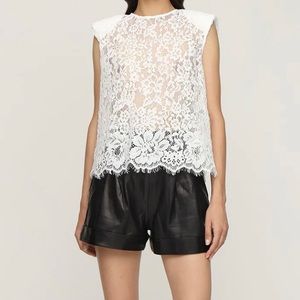 NWT Self Portrait Cord Lace Sleeveless Top cottage core / lace